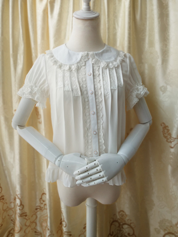 Original Doll Collar Short Sleeved Chiffon Princess Lolita Blouse