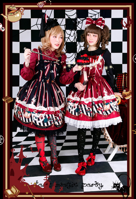 Dark Magic Party Halloweens Night Infanta JSK Dress 2 Colors
