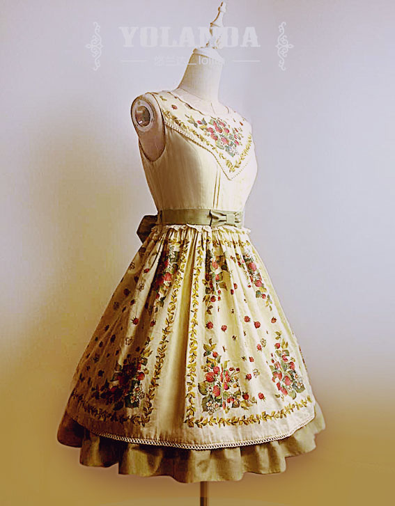 Berry River Strawberry Printing Lolita Dress