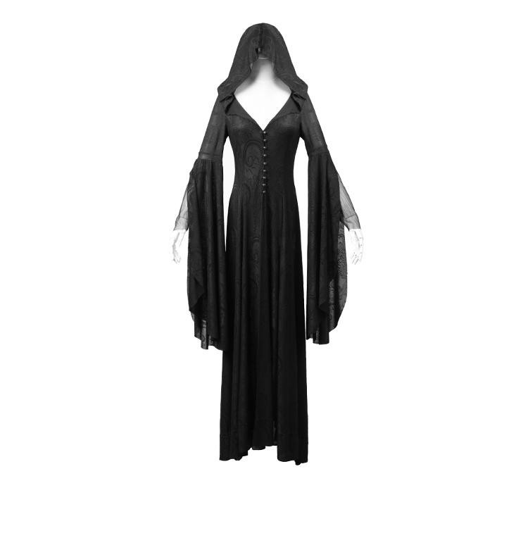 Halloween Cosplay Hooded Knitted Comic Gothic Dress