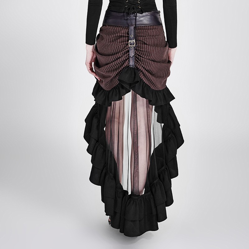 Gothic Steampunk Medium And Long Skirt