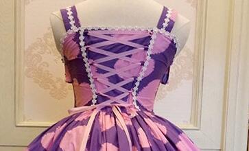 Vintage Spirit Princess Rainbow Bow Braces Lolita Dress
