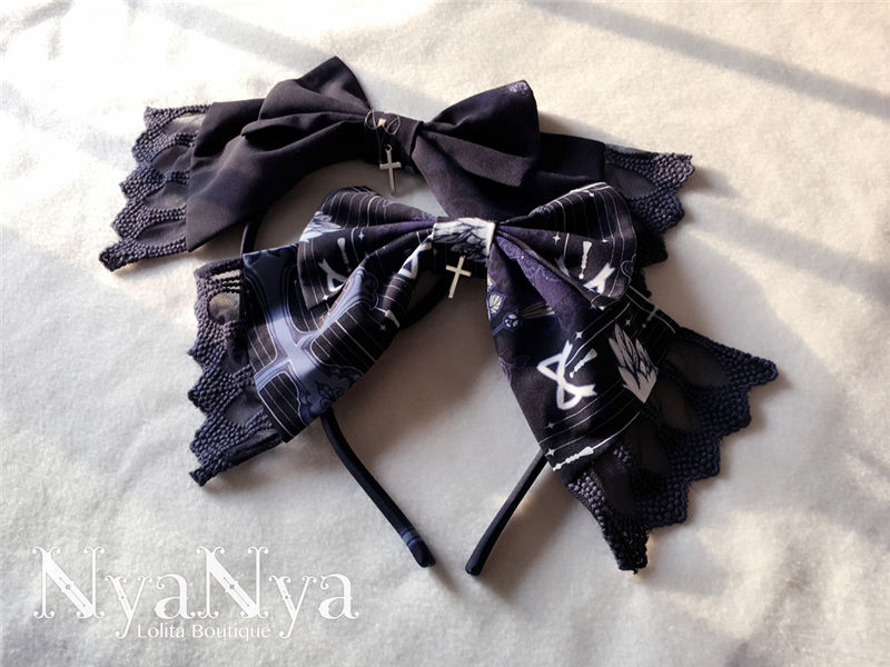 North Cross Stars Printing Lace Bow Lolita KC