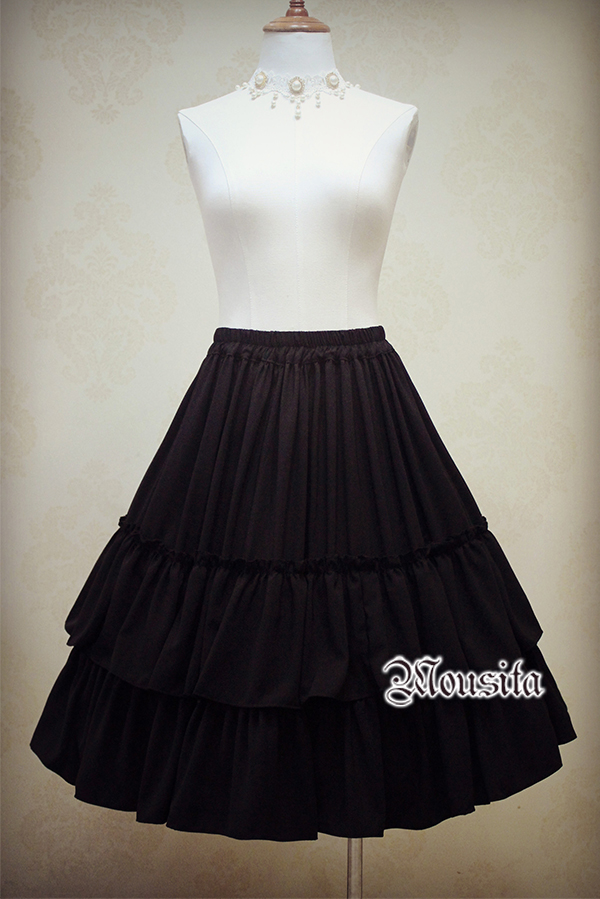 Mousita Lolita Retro Jacquard High Waist Skirt Accepted Tailored