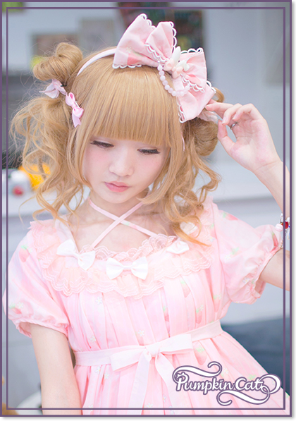 Pumpkin Cat -Spun Sugar Rabbit- Lolita Headbow