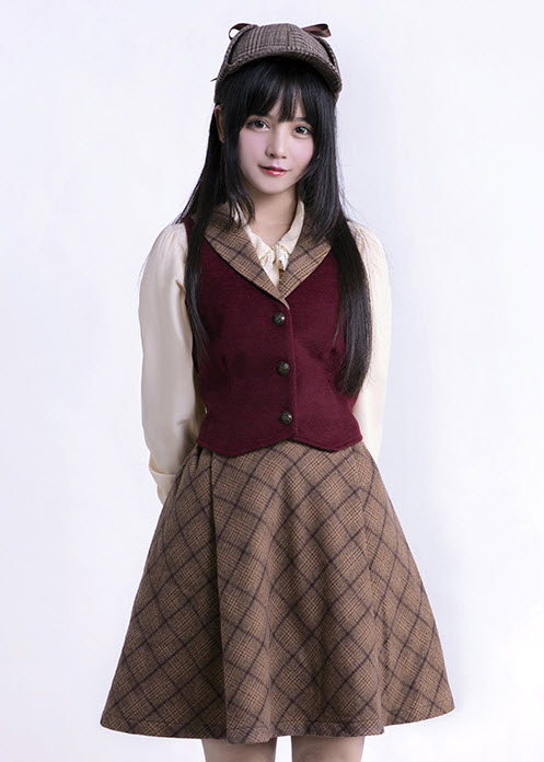 Pumpkin Cat -The Detective Academy- Lolita Vest and Skirt Set