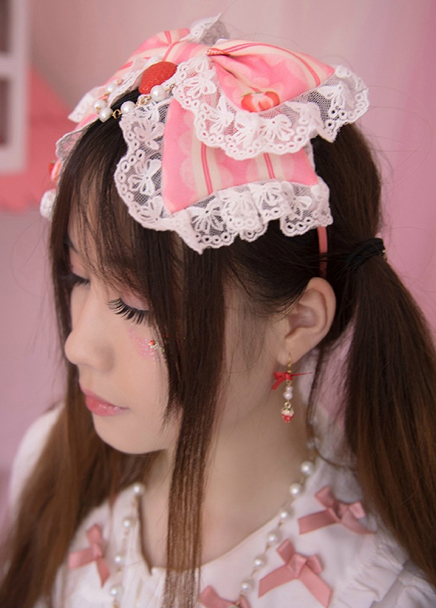 Cute lace strawberry cherry Headdresses