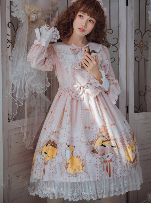 Magic Tea Party Antonio\'s Four Seasons Original Print Dress OP Spot Lolita