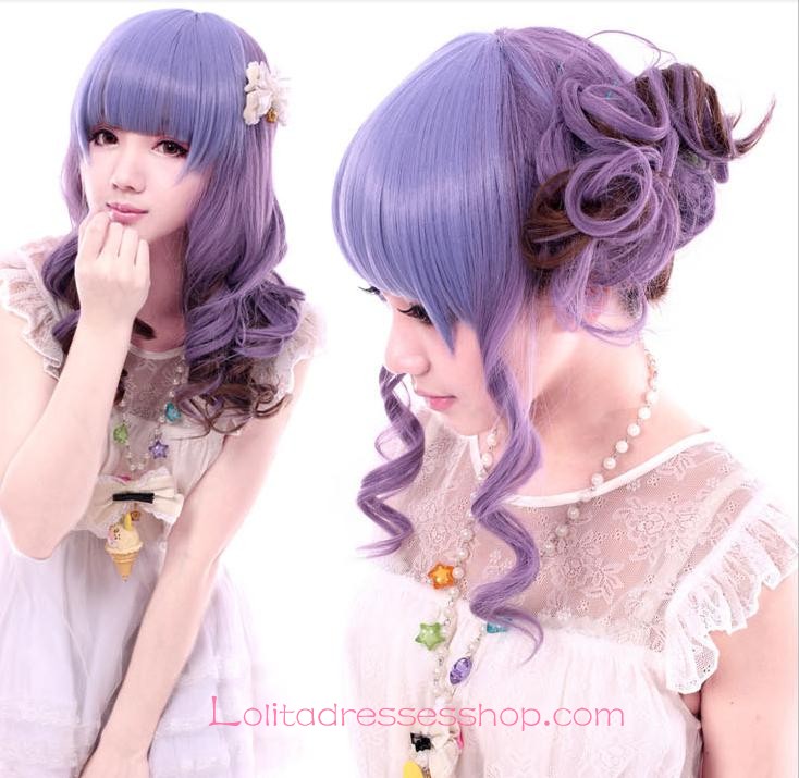 Lolita Purple Maid Sweet Cosplay Wig
