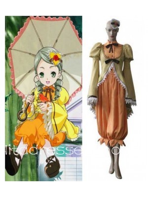 Rozen Maiden Kanaria Canary Yellow Stand Collar Cosplay Costume