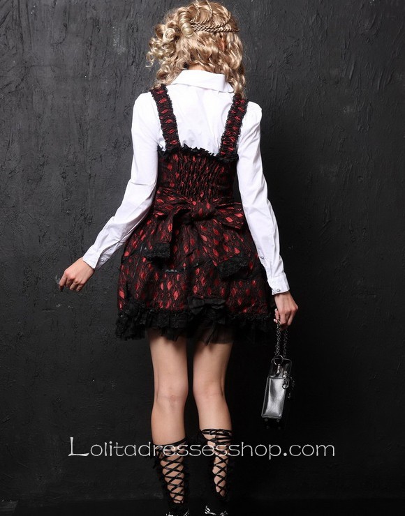 Purple two-piece Shirt Collar Lolita dress With White blouse Style