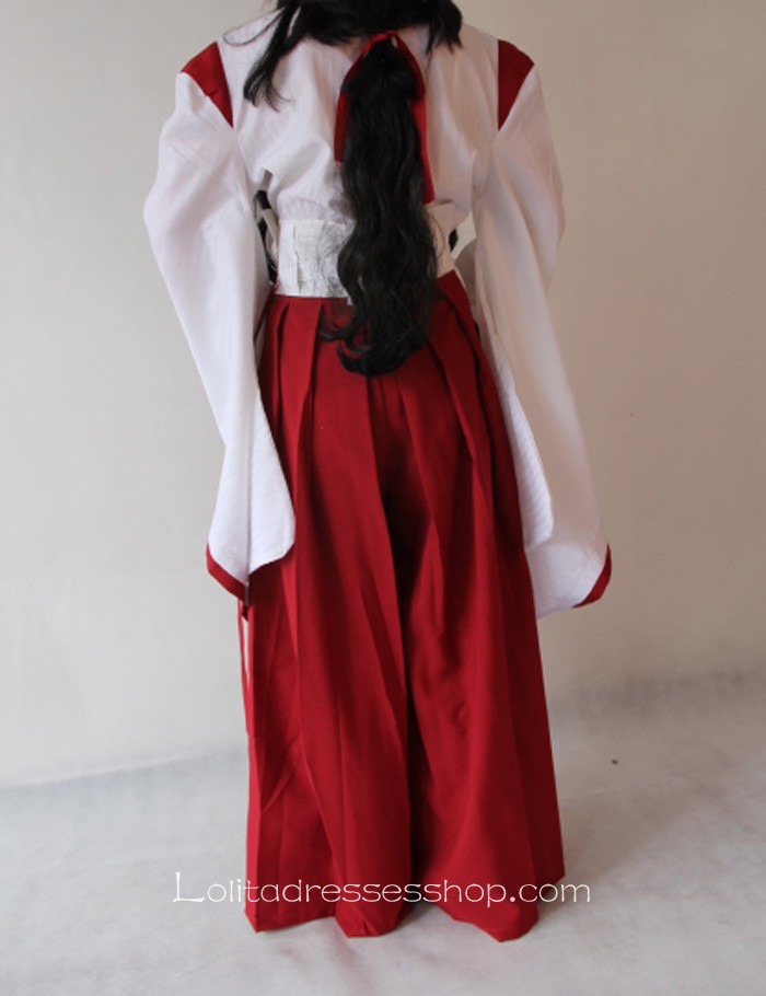 White and Red Uniform Cloth Floor-length Cosplay Lolita Dress