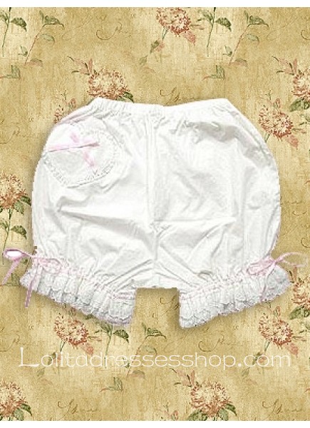 White Cotton Lace Lolita Bloomer