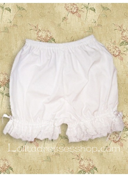 White Cotton Natural Sweet Lace Lolita Bloomer