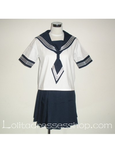 Black And White School Uniform 3 Sailor Suit