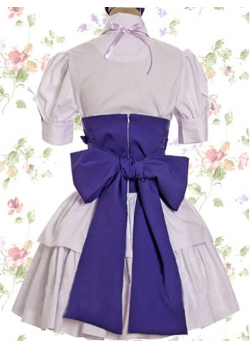 Lovely Sweet Turndown Collar Empire Knee-length Cotton Lolita Dress With Bow