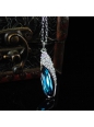 Gorgeous Blue Swarovski Alloy Chain Rhinestones Women's Necklace