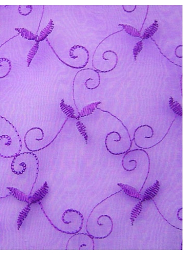 Organza Purple Sheer Lolita Pouch With Embroidery