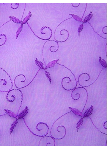 Organza Purple Sheer Lolita Pouch With Embroidery