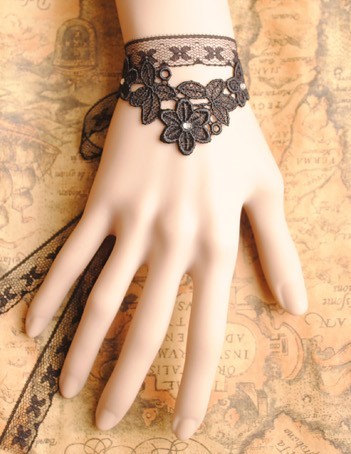 Sweet Brown Lace Lolita Bracelet