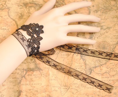 Sweet Brown Lace Lolita Bracelet