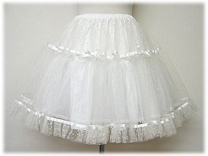 White Cotton Double Layers Lolita Dress Petticoat