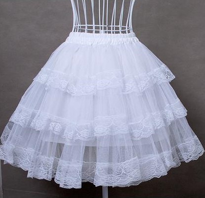 White Cotton/Hard Tulle Lolita Dress Petticoat