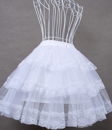 White Cotton/Hard Tulle Lolita Dress Petticoat