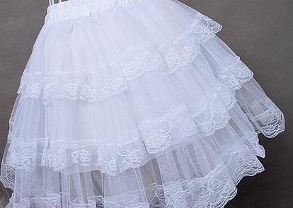 White Cotton/Hard Tulle Lolita Dress Petticoat