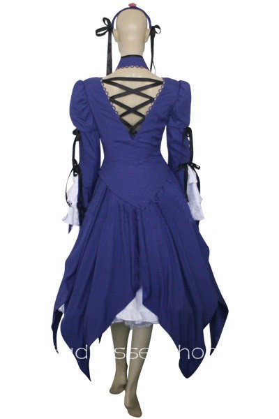 Rozen Maiden Suigintou Mercury Lamp Dark Blue Cosplay Costumes