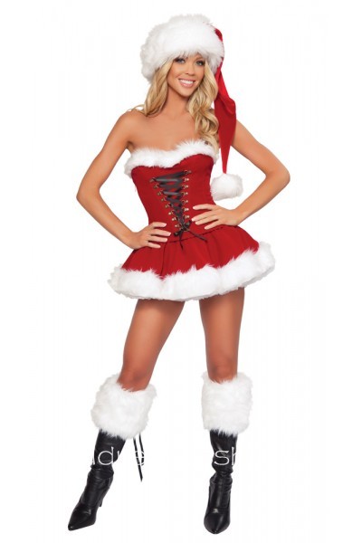 Sweetheart Miss Santa Sexy Adult Women Red Christmas Costume