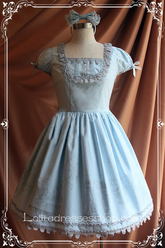 Krad Lanret Alice\'s Adventures in Wonderland Short Sleeve Lolita Dress