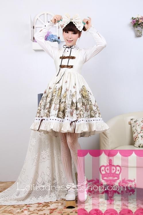 Cotton Stand Collar Long Sleeve Sweet Lolita Dress