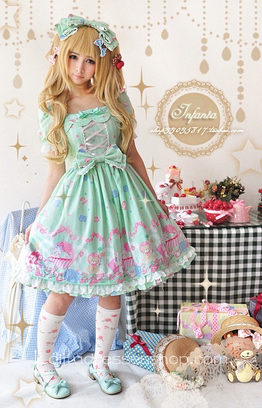 Infanta Dolly House Cotton Sweet Short Sleeve Girls Dress