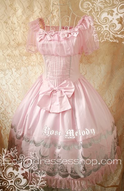 Rose Melody Sweet Square-collar Short Sleeve Lolita Dress