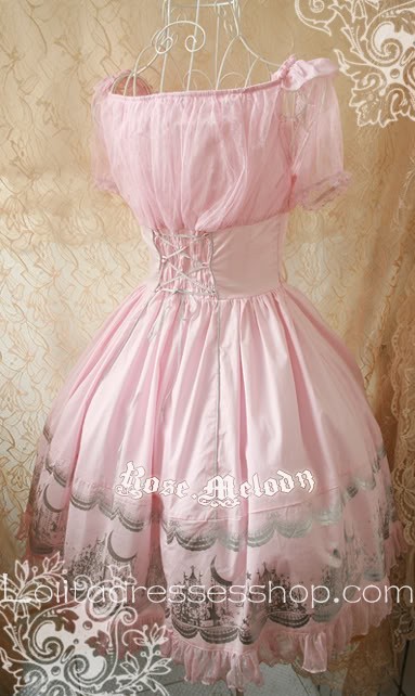 Rose Melody Sweet Square-collar Short Sleeve Lolita Dress