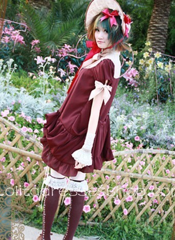 Elastic Chiffon Short Sleeves Soft Lolita Dress
