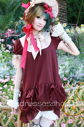 Elastic Chiffon Short Sleeves Soft Lolita Dress