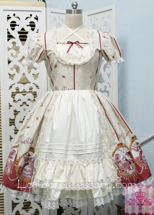 Dream of Delicate Ruffles Short Sleeve Knee-length Lolita Dress