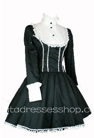 Black long sleeves Lolita Dress