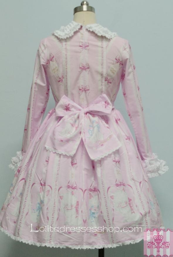 Whimsical Vanilla-Chan Doll collar Long Sleeve Cotton Lolita Dress