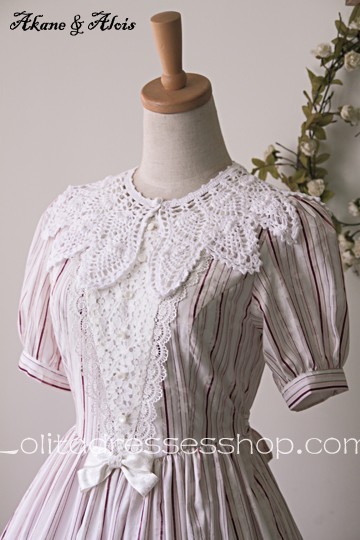 Light Burgundy Knit Mona Style Lolita Dress