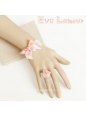 White Lace Pink Bowknot Sweet Lolita Bracelet