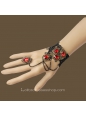 Black Lace Red Diamond Lolita Bracelet