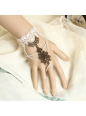 White Lace Metal Flower Lolita Bracelet