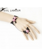 Black Lace Flower Lolita Bracelet