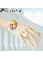 White Flannelette Flowers Lolita Bracelet