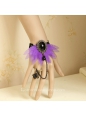 Black Lace Purple Flower Lolita Bracelet