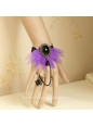 Black Lace Purple Flower Lolita Bracelet