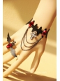 Black Bat and Red Diamond Gothic Lolita Bracelet